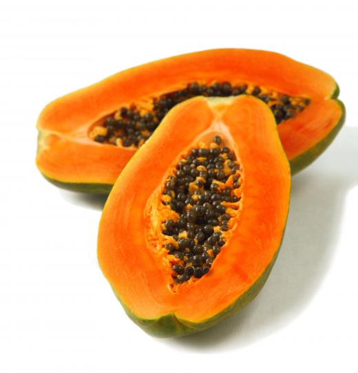 Tinola contains papaya.