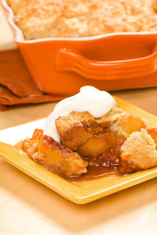 Peach cobbler is a common soul food dessert.