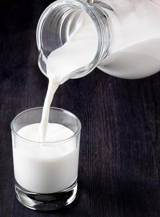 Whole milk is thicker and creamier than skim milk, but is also high in saturated fats.