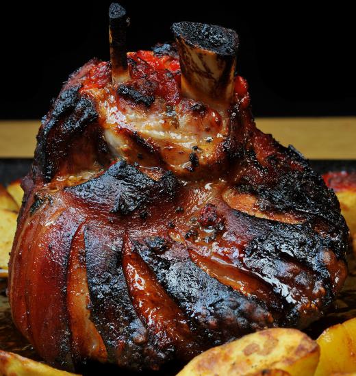 Ham may be processed into an assortment of portions, including pork shank.