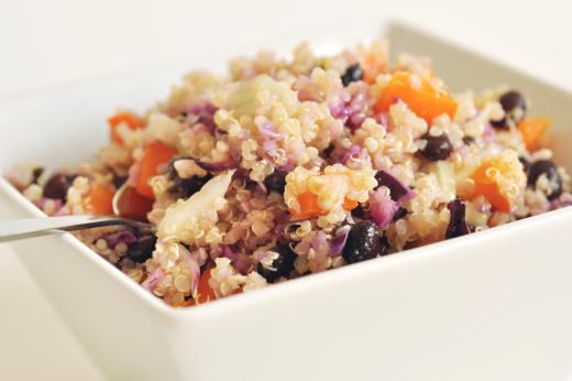 Quinoa can be added to many recipes, such as salads.