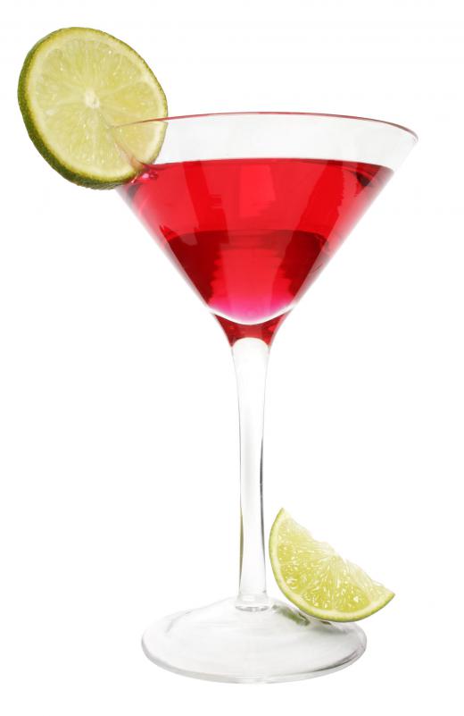 Some cocktails get their red color from cranberry juice.