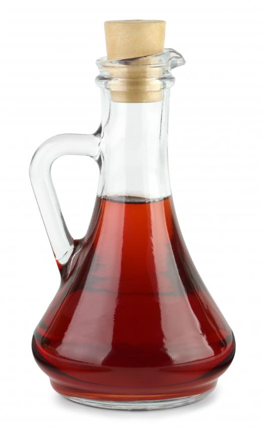 Red wine vinegar, which can be used to make mignonette sauce.