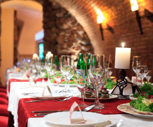 Many people enjoy gourmet cooking at a restaurant to celebrate occasions.