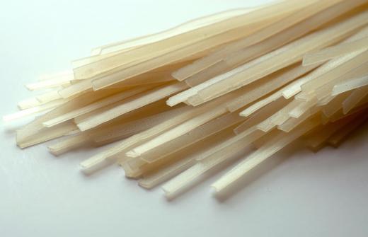 Rice stick noodles are commonly used in Asian cooking.