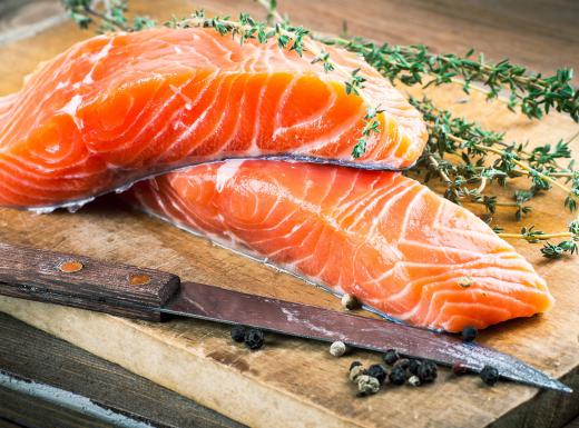 Salmon is one of the most common fillings that can be put into a croline.