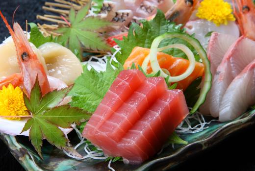 Sashimi is an important part of the Japanese food culture, often being served before a meal as a palate cleanser.