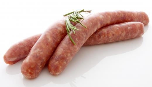 Veal sausages.