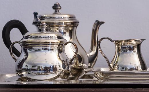 Fine china and silver should be used at formal tea events.