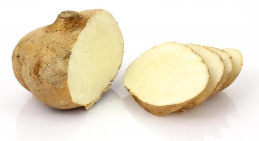 Sliced Jicama.