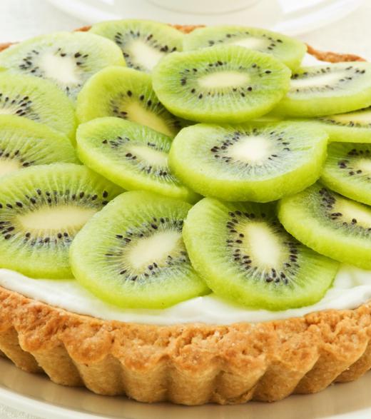 An organic kiwi tart.