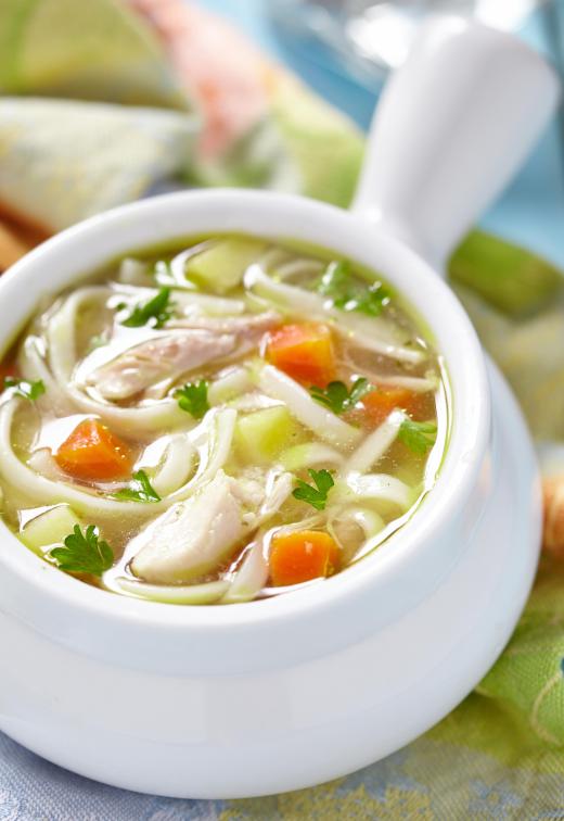 Vegan chicken may be used to make chicken soup.