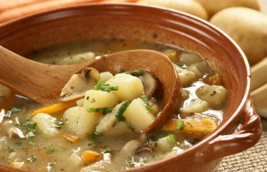 A winter bean stew can be made with potatoes, carrots, and other hearty vegetables.