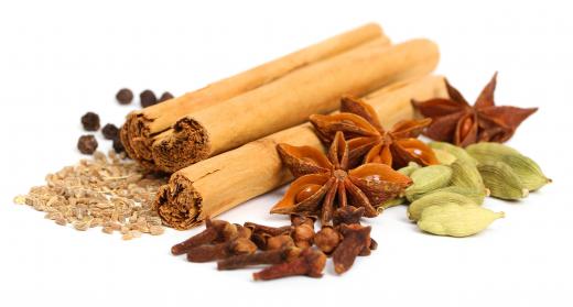 Spices, including cinnamon.