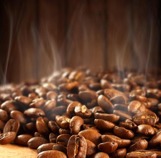 Steaming beans is often the first process in decaffeinating coffee.