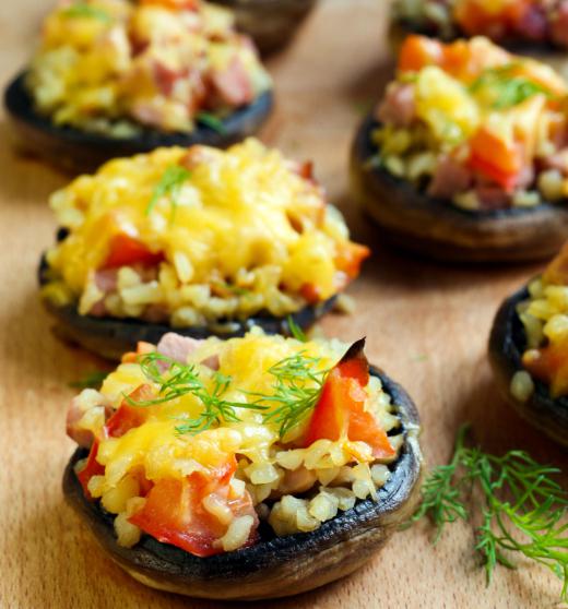 Lobster can be an ingredient in a stuffed mushroom.