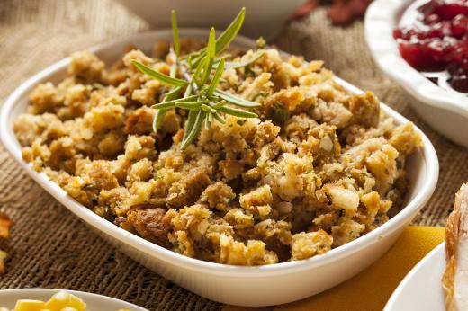 Stuffing is a traditional Christmas dish.