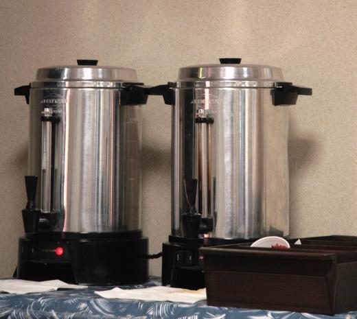 Two coffee urns.