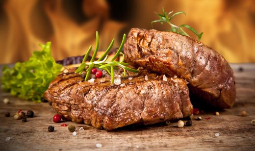 Rib eye steak is known for its tender, flavorful meat.