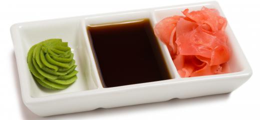 Pickled ginger is a popular accompaniment to sushi.