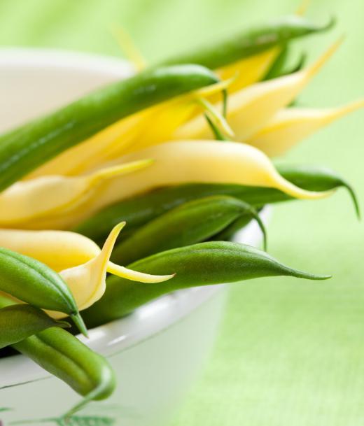 Numerous pole bean cultivars are available, including green and yellow beans.