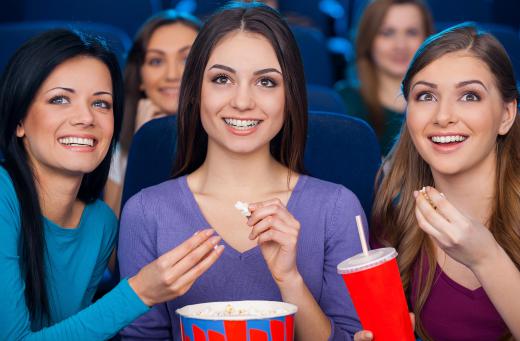 Popcorn and soda are often sold at movie theaters.